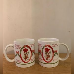 Holly Hobby Vintage Christmas Vintage Coffee Cups 2006 Set of 2